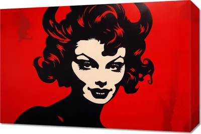 Image de Tableau 60 x 40 cm La Diablesse rouge