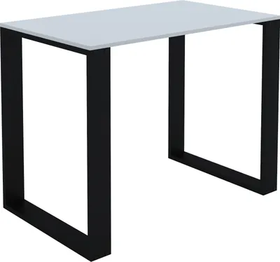 Image de AKKE table LOFT gris clair avec pieds noirs LxlxH : 50x50x75 cm
