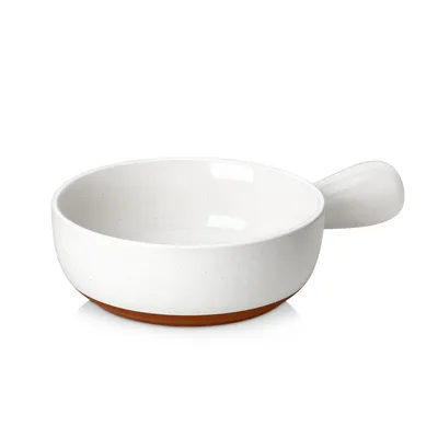 Produktbild von MALACASA 1-tlg Suppenschale, Steingut Eintopfschale mit Griff, Tiefe Suppenschüssel für Suppe, Müsli, Auflauf, Mikrowellengeeignet