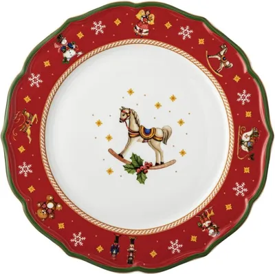Image de Assiette Hutschenreuther, diamètre 33 cm, plate, collection "Happy Wintertime", modèle "H. Wintertime", couleur rouge, référence 02488-727471-10873