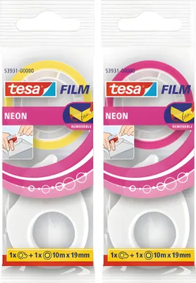 Produktbild von TESA Tesafilm, Pink, Entfernbar, CE, 19 mm, Polybag, 1 Stück(e)