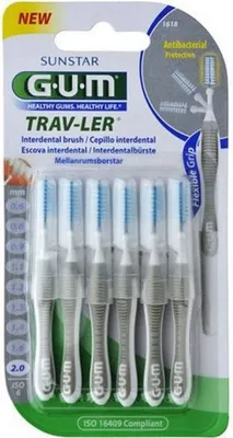 Image de Brosse à gencives Gum Trav-ler 2,0 mm x 6