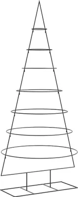 Obrázek produktu pro vidaXL Kovový vánoční stromek na zdobení černý 210 cm