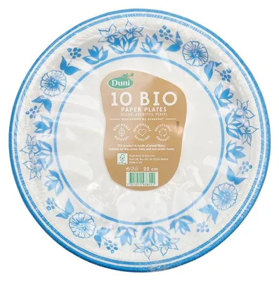 Produktbild von Duni Pappteller 10 Stück Bayernraute – Einwegteller im bayerischen Design für Party & Wiesn