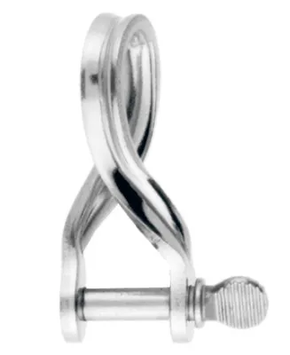Produktbild von Flachschäkel mit Bund, gedrehte Form, 5mm, Edelstahl, A4