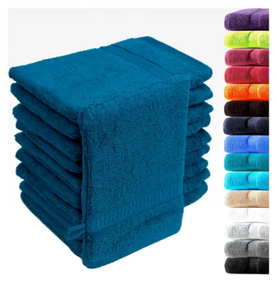 Produktbild von Waschlappen-Set 10 Stück, 16x21 cm, 100% Baumwolle Frottier, 500 g/m² | (Petrol)