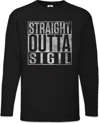 Produktbild von Urban Backwoods Straight Outta Sigil, Langarm T-Shirt, Farbe: Schwarz, Größe: M
