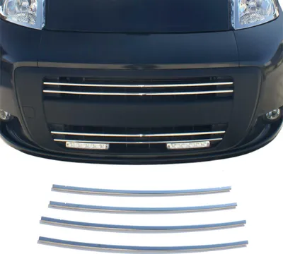 Produktbild von Kühlergrill Leisten Grillleisten für Peugeot Bipper 2008-2024 Chrom Silber 4x