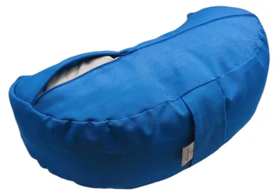 Image de Coussin de méditation, forme demi-lune, dimensions 40x14 cm, garnissage en sarrasin, housse lavable, idéal pour la méditation