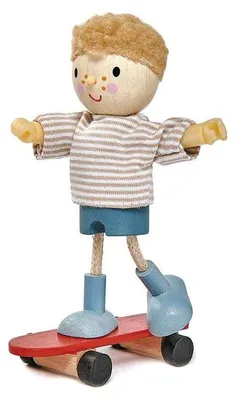 Obrázek produktu pro Tender Leaf Toys Edward and his Skateboard, 3 rok/roky, Vícebarevný, Dřevo