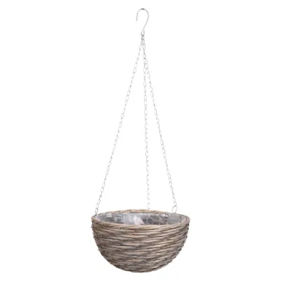 Obrázok produktu pre HOME STYLING COLLECTION kvetináč ÜBERTOPF prútený kôš na zavesenie s reťazami a háčikmi