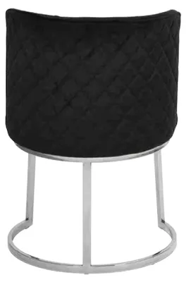 Obrázek produktu pro Moderní černé designové 6x židle s nohami z nerezové oceli Jídelní židle