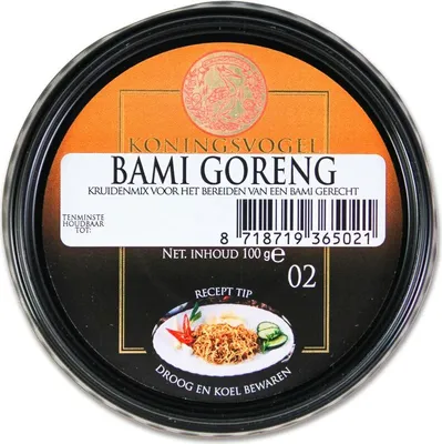 Immagine prodotto di KONINGSVOGEL Pasta di spezie per Bami Goreng (spaghetti saltati in padella) 100 g | Miscela Bami n. 02