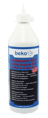 Produktbild von beko Holzleim D3 weiß 1 kg DE/IT/FR