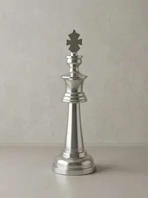 Poliertes Aluminium aus weichem Samt auf neutralem Betonhintergrund Frontalansicht 22x22x70 cm_#sku_BARWL1.880#