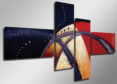 Obrázek produktu pro Obraz na plátně Abstraktní světy 4-dílný 160x70 cm