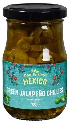 Produktbild von Green Jalapeño Chillies medium hot