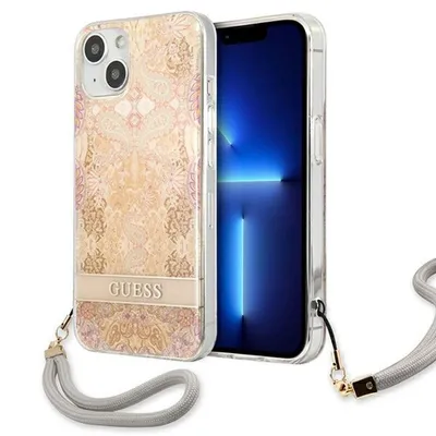 Immagine prodotto di Guess Guhcp13Shflsd Iphone 13 Mini 5,4Złoty/Oro Custodia rigida con cinturino in fiore