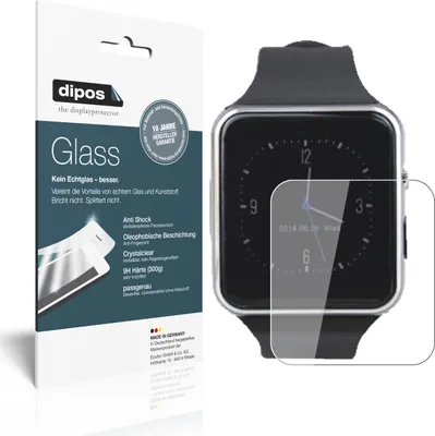 Produktbild von 2x Schutzfolie für Tagobee TB01 Smartwatch - Anti-Shock 9H Folie dipos Glass Kunststoffglas