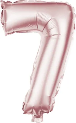 Produktbild von Folienballon Zahl 7 rosegold 100 cm