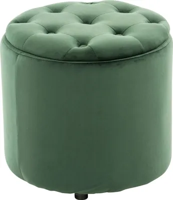 Produktbild von Sitzhocker CUTUN - Samt Grün 44x44x42 cm | Hocker Schlafzimmer Polsterhocker Wohnzimmer Sitzbank Esszimmer