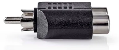 Immagine prodotto di Nedis, Adattatore audio da RCA maschio a 2 RCA femmina stabile, nero