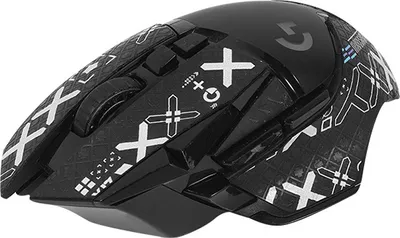 Produktbild von INF Verbesserte Griff-Mausaufkleber für Logitech G502 - Schwarzer Druck