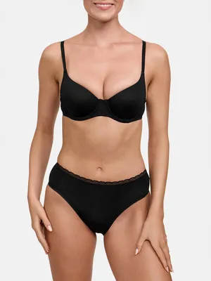 Produktbild von NUR DIE Midislip mit Spitze - schwarz - Größe 44-46