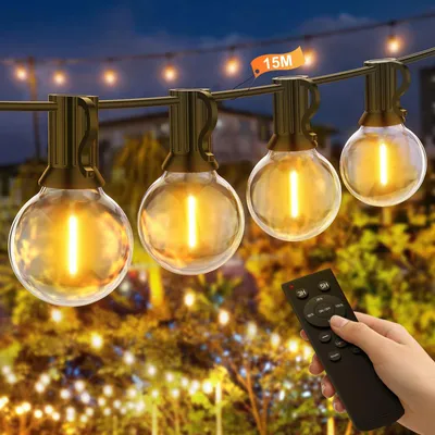 Obrázok produktu pre LED svetelné reťaze na vonkajšie použitie s diaľkovým ovládaním, 15 metrov, s možnosťou stmievania