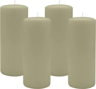 Produktbild von 4er Set Adventskranzkerzen Antik Grün Ø 80 x 200 mm