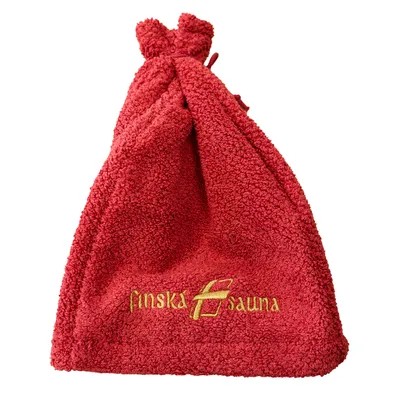 Obrázok produktu pre Čiapka do sauny NordicSPA - Rubínová s výšivkou