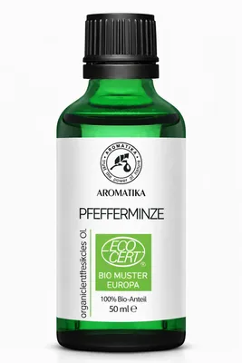 Produktbild von Pfefferminzöl 50ml - Mentha Piperita Organic - Pfefferminz Öl für Aroma Diffusers und Duftkerzen - naturreines ätherisches Pfefferminz Öl - Minzöl