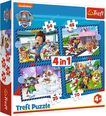 Immagine prodotto di Set di puzzle 4 in 1 Paw Patrol per bambini