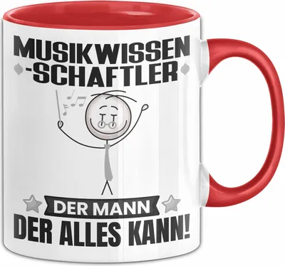 Produktbild von Musikwissenschaftler Tasse Geschenk für Musikwissenschaftler Der Mann Der Alles Kann Geschenkidee zum Geburtstag (Rot)