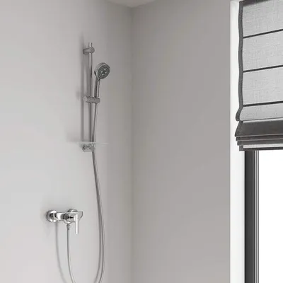 Produktbild von Duschset aus Kunststoff - 3 Wasserstrahlarten - Regendusche