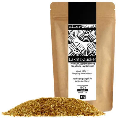 Produktbild von Lakritz-Zucker - Premium Zuckermischung für alle Lakritz- und Süßholzfans - 100g