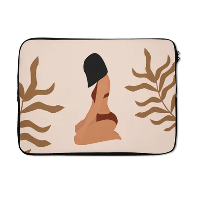 Produktbild von MuchoWow® Laptop Hülle 13 Zoll Sommer - Frau - Pflanzen Laptoptasche - Laptophülle - Sleeve - Rundumschutz