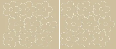 Immagine prodotto di Adesivi murali fiori, 18 pezzi, beige opaco