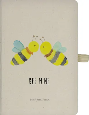 Produktbild von Mr. & Mrs. Panda Adressbuch Biene Liebe - Transparent - Geschenk, Notizbuch A5, Kladde, Skizzenbuch, Journal, Tagebuch