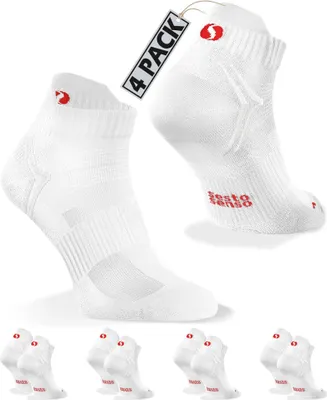 Produktbild von Sesto Senso Herren Sport Socken SKB08 - Atmungsaktiv, Nahtlos, Thermoregulierung, Ideal für Laufen & Fitness, Weiß, Poliamid 43-46
