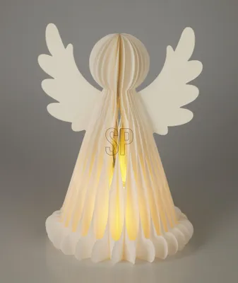 Image de Ange en papier avec LED CHRISTMAS