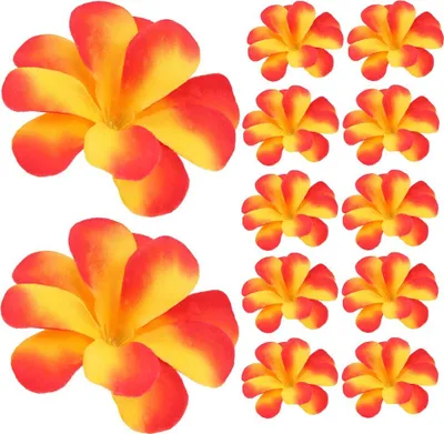 Produktbild von Dekolo Künstliche Pflanzen Deko Kunstblumen Blumenköpfe 12 Stück Orange