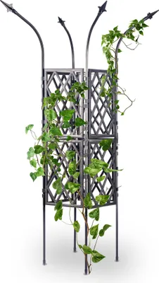 Produktbild von Rankturm Barock Höhe 150 cm schwarz freistehende Rankhilfe für Garten Terrasse