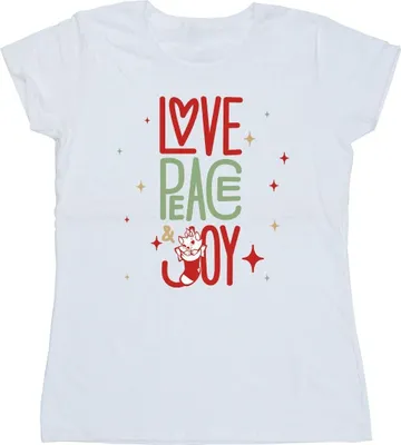 Produktbild von Disney - "The Aristocats Love Peace Joy" T-Shirt für Damen BI8377 (XXL) (Weiß)