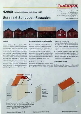 Produktbild von Auhagen 42500 Halbrelief-Hintergrundkulisse Set mit 6x Schuppen