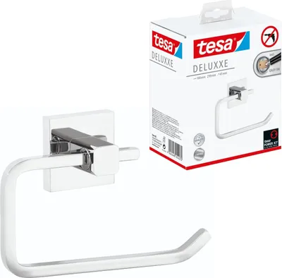 Produktbild von tesa Deluxxe Toilettenrollenhalter ohne Deckel silber