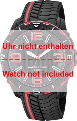 Produktbild von Calypso | Uhrenarmband schwarz / rot Band Kunststoff | K5762/5 K5762