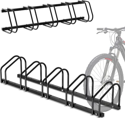 Produktbild von TolleTour Fahrradständer Hinterradständer Mehrfachständer  5 Fahrräder Schwarz in verschiedenen Größen
