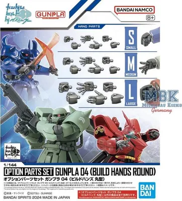 Produktbild von BANDAI BAN5066706 NG Option Parts Set Gunpla 04 (Build Hands Round)