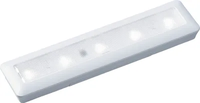 A white LED light bar with a frosted diffuser is shown against a white background.